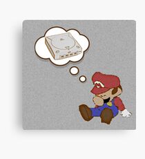 Mario Dreams of Dreamcast Canvas Print