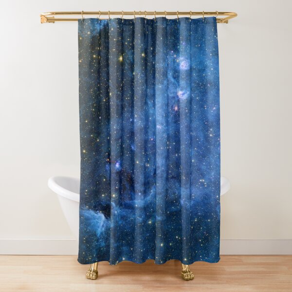 North America Nebula Infrared Enhanced Deep Blue, RBSSG Shower Curtain