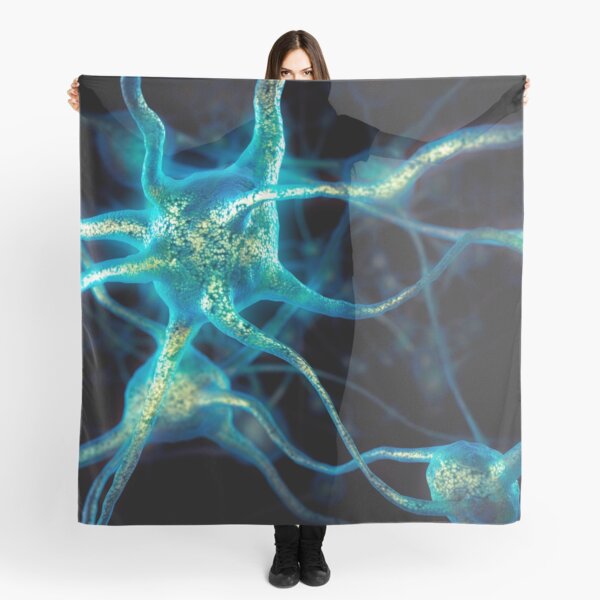 Neuron network Brain cells art photo print Scarf