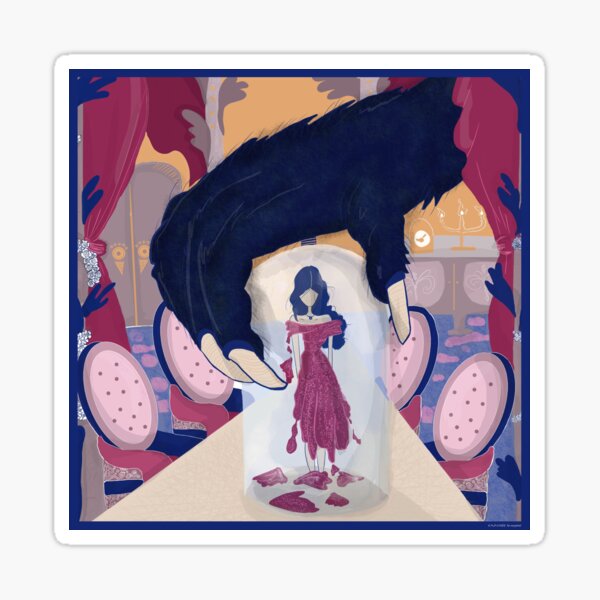 Millennial Beauty and the Beast Pegatina