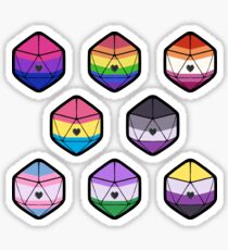 Stolz d20 gesetzt Sticker