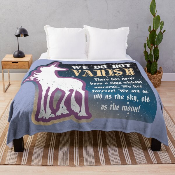 The Last Unicorn - We Don't Vanish Throw Blanket