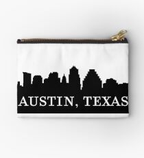 Austin, Texas City Skyline Silhouette Zipper Pouch