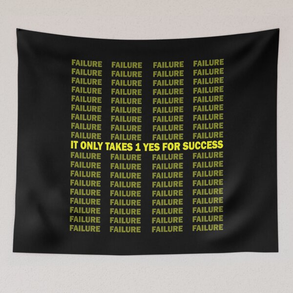 Item preview, Failure, It takes 1 Yes for Success - BLACK designed and sold by globalquotes.