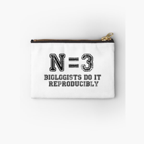 Item preview, N=3. Biologists Do it Reproducibly (black text) designed and sold by Science-is-Pun.