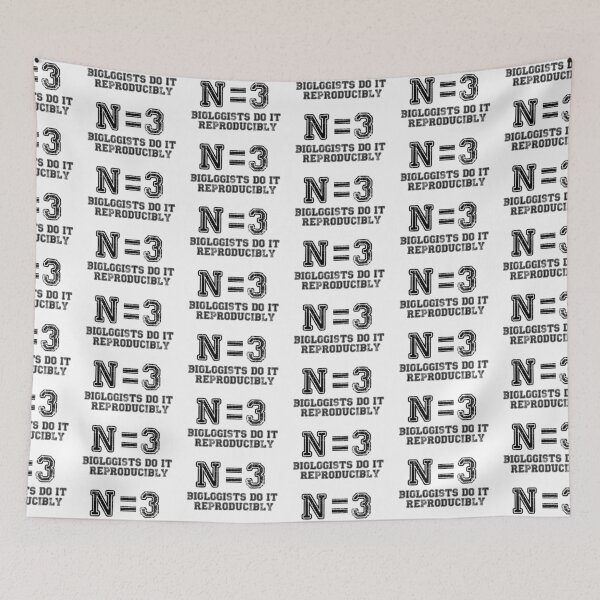 Item preview, N=3. Biologists Do it Reproducibly (black text) designed and sold by Science-is-Pun.