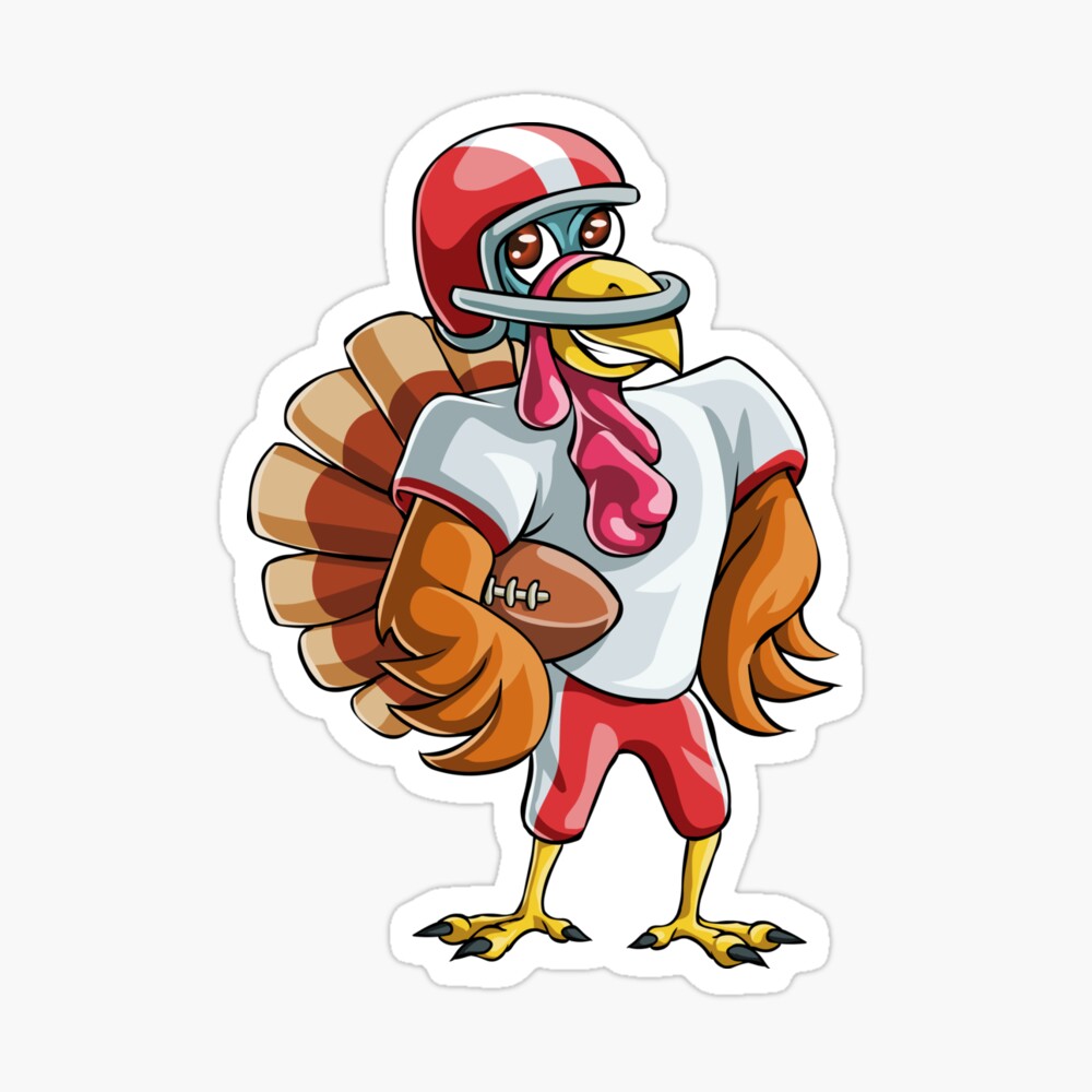 Thanksgiving Football Player Turkey Football Tapestry - Textile by