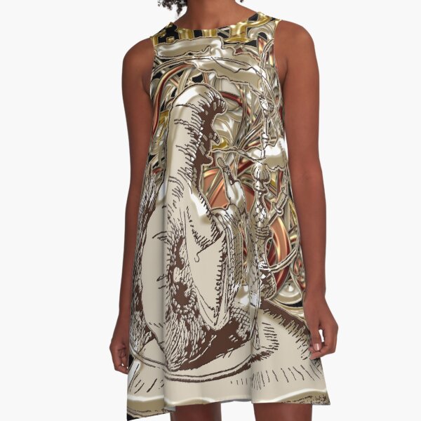 Alice In Wonderland Caterpillar Carnivale Style A-Line Dress