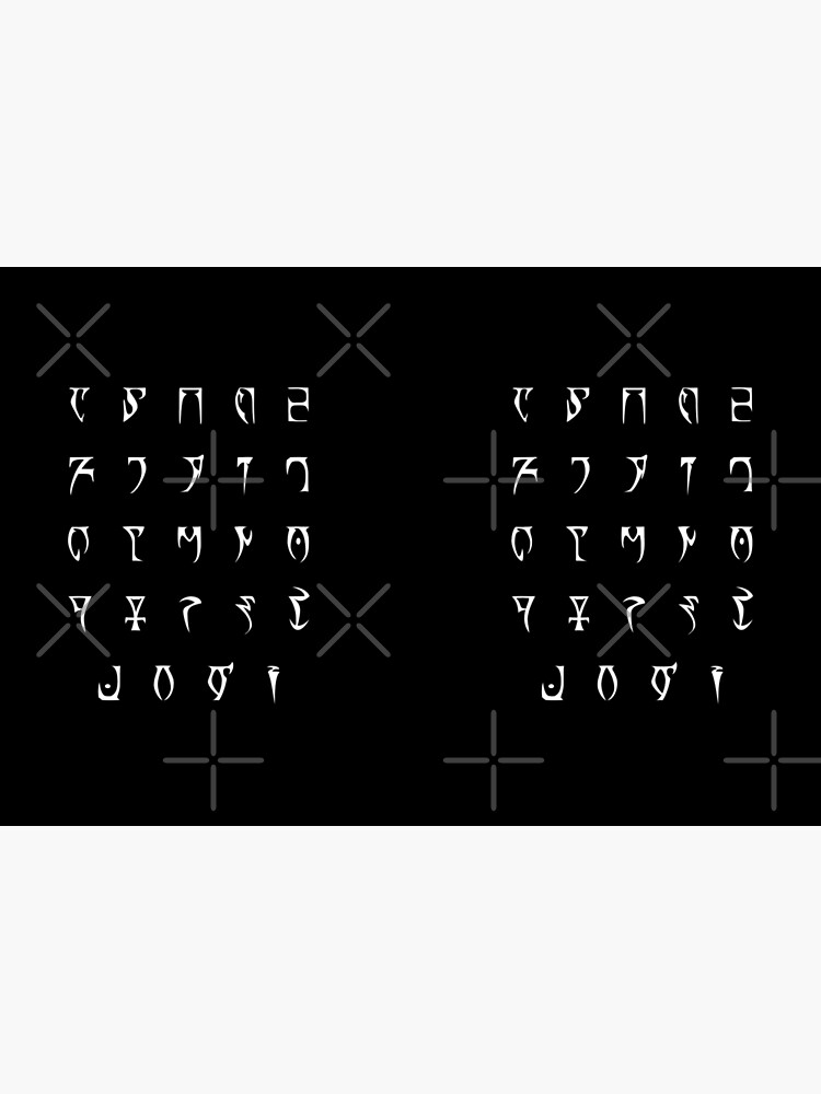 Daedric Alphabet (Lore Friendly, No X or Y) Greeting Card for Sale by  bridge2oblivion