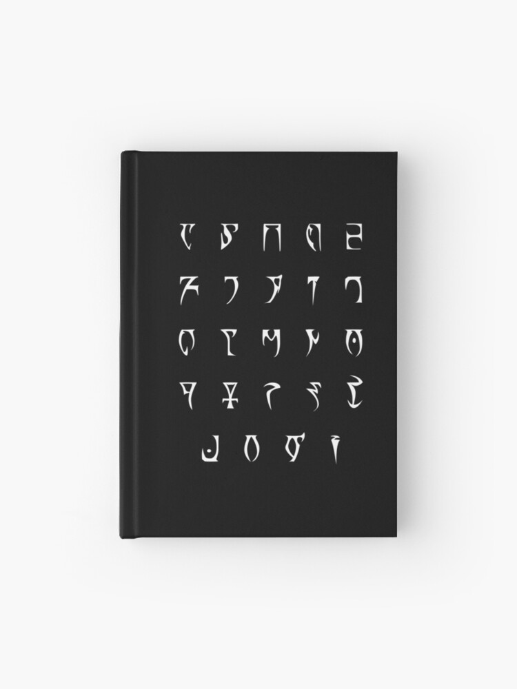 Daedric Alphabet (Lore Friendly, No X or Y) Hardcover Journal for Sale by  bridge2oblivion