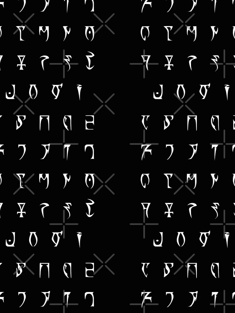Daedric Alphabet (Lore Friendly, No X or Y) Hardcover Journal for Sale by  bridge2oblivion