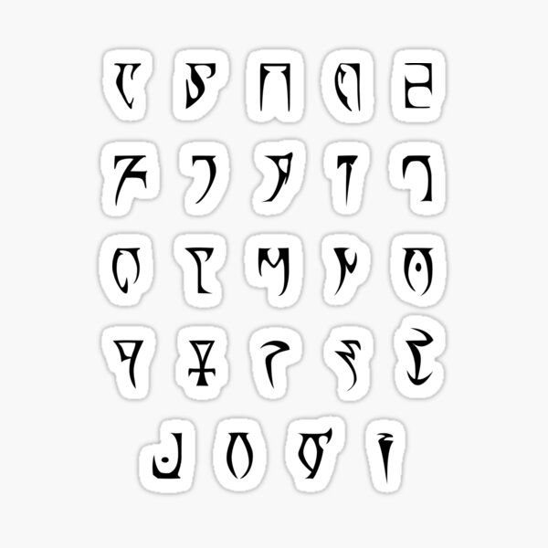 Daedric Alphabet (Lore Friendly, No X or Y) Greeting Card for Sale by  bridge2oblivion