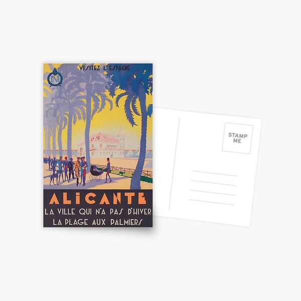 Item preview, Alicante Spain Vintage Travel Poster designed and sold by vintagevivian.