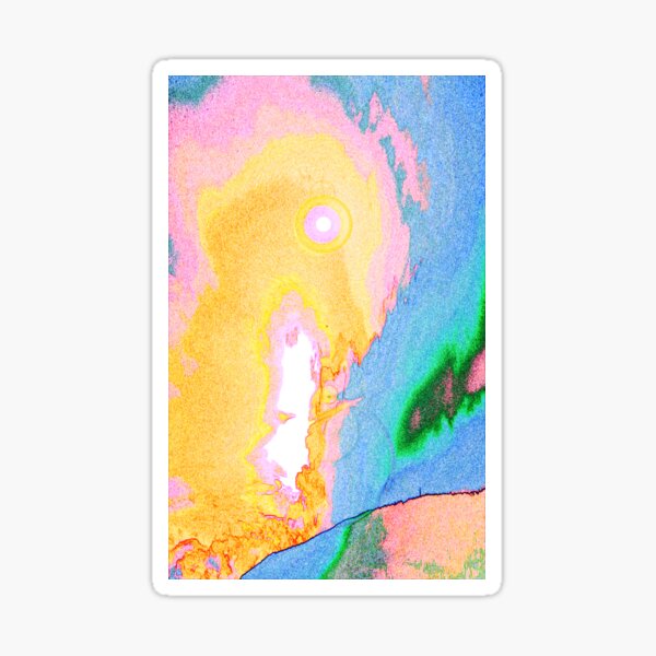 Psychedelic Sun Glanz Sticker