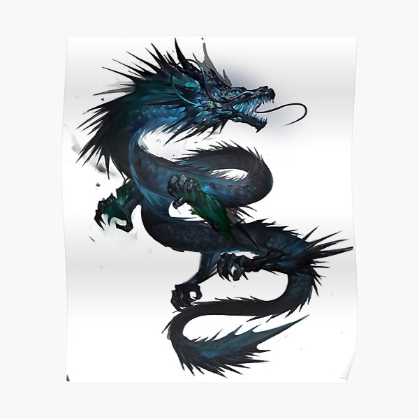 Chinese Dragon Tattoo T-Shirt for Dragon Lover Poster