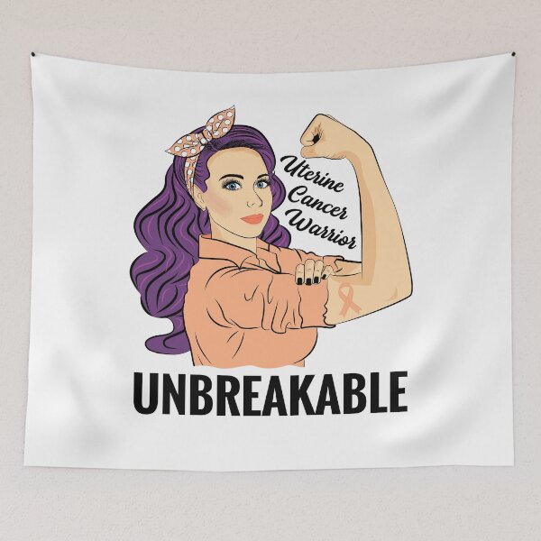Item preview, Uterine Cancer Warrior Unbreakable Awareness designed and sold by ZNOVANNA.