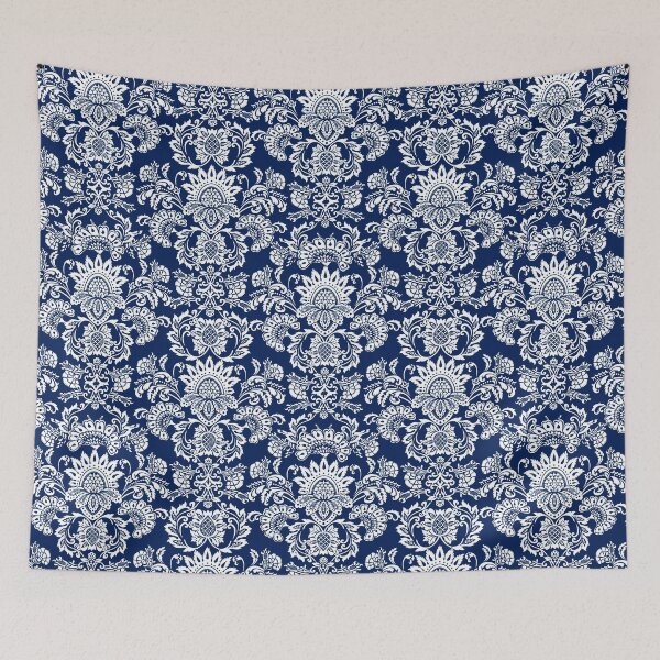 Item preview, White and Blue Damask designed and sold by BessoChicca.