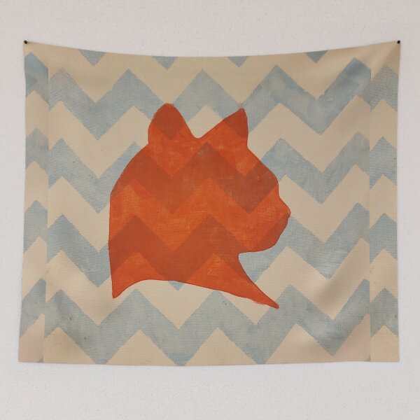 Item preview, Chevron Cat designed and sold by ChicknDoodlSoup.