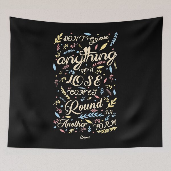 Item preview, Don't Grieve - Rumi Quotes - Typography - Motivational Quotes - Lettering designed and sold by Studio Grafiikka.