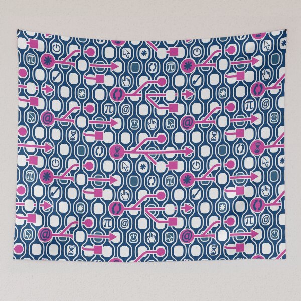 Item preview, Geek Spirit Blue & Fuchsia designed and sold by BessoChicca.