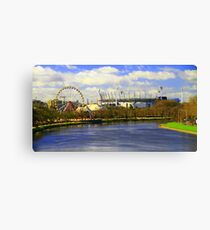 The Yarra River and The MCG, Melbourne. Canvas Print