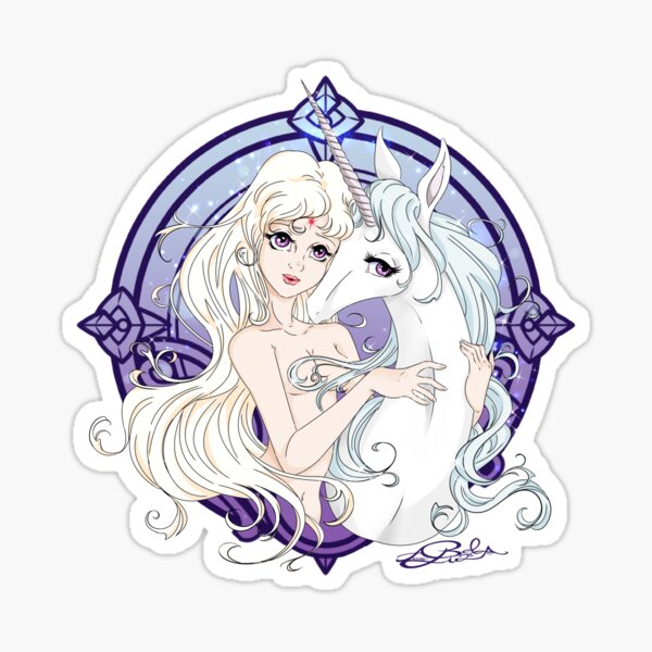 The two versions of the Unicorn Sticker