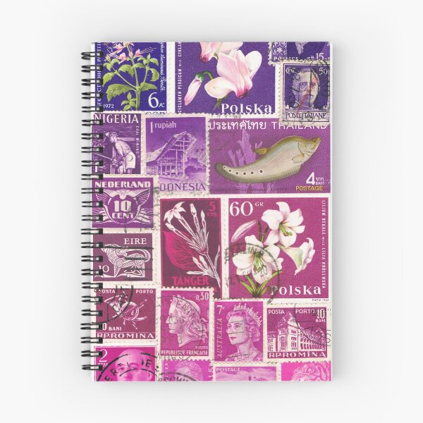Item preview, Purple Magenta Ombre, Postage Stamp Collage designed and sold by tanglecrafts.
