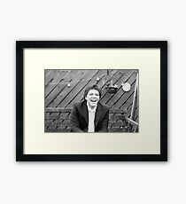 Sunshine happy groom Framed Print