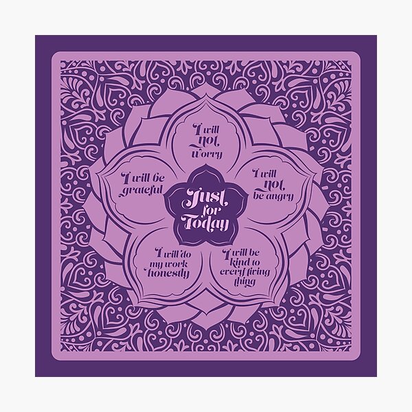 Principios de Reiki - Preceptos de Reiki en Lotus Lámina fotográfica