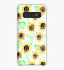 Cheerful Watercolor Sunflowers Case/Skin for Samsung Galaxy