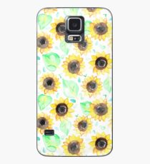 Fröhliche Aquarell Sonnenblumen Hülle & Klebefolie für Samsung Galaxy