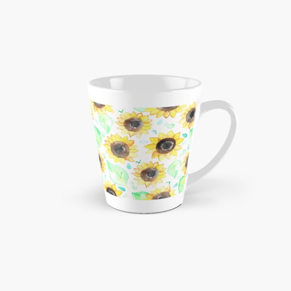 Cheerful Watercolor Sunflowers Tall Mug