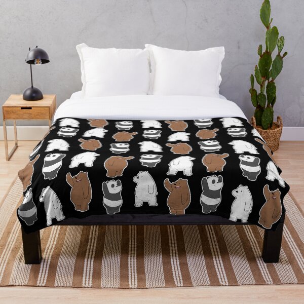 We Bare Bears Pattern Throw Blanket