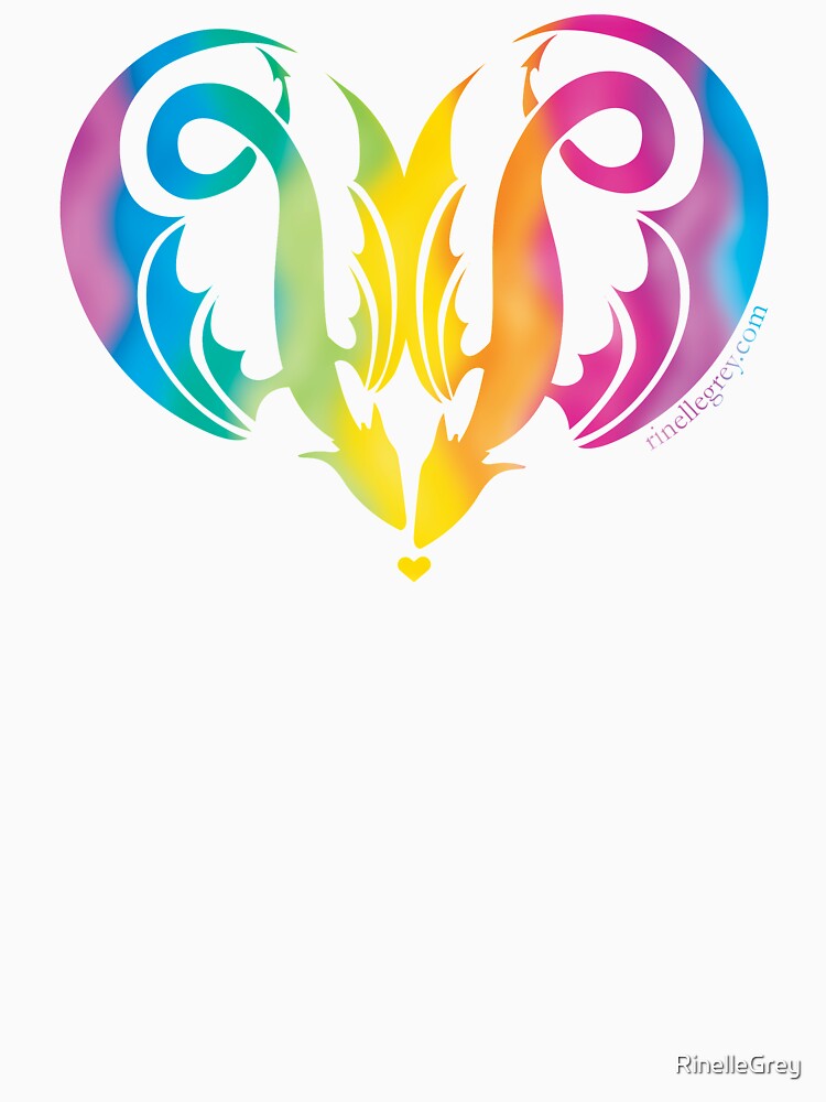 Dragon Love - Rainbow by RinelleGrey