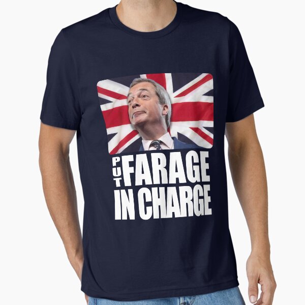 Item preview, PUT FARAGE IN CHARGE Nigel Farage Brexit TShirt designed and sold by PokerFace420.