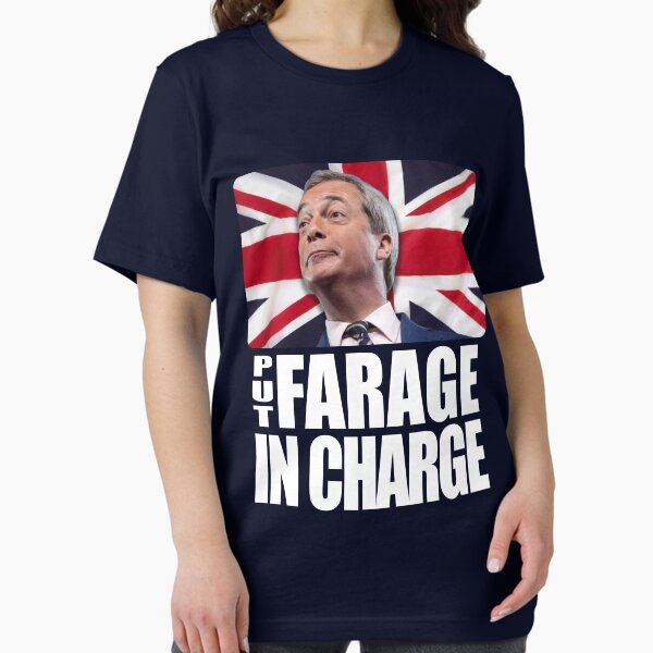Item preview, PUT FARAGE IN CHARGE Nigel Farage Brexit TShirt designed and sold by PokerFace420.