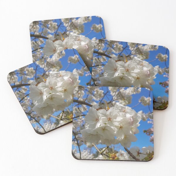 Item preview, White Cherry Blossoms and Blue Sky at Kew Gardens 2019 designed and sold by ellenhenry.