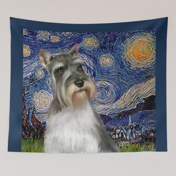 Item preview, Starry Night - Schnauzer Portrait designed and sold by JeanBFitzgerald.