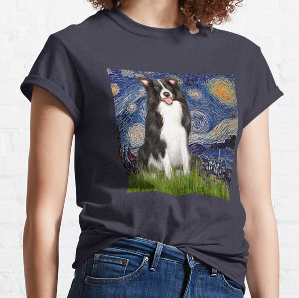 Starry Night - Border Collie Classic T-Shirt