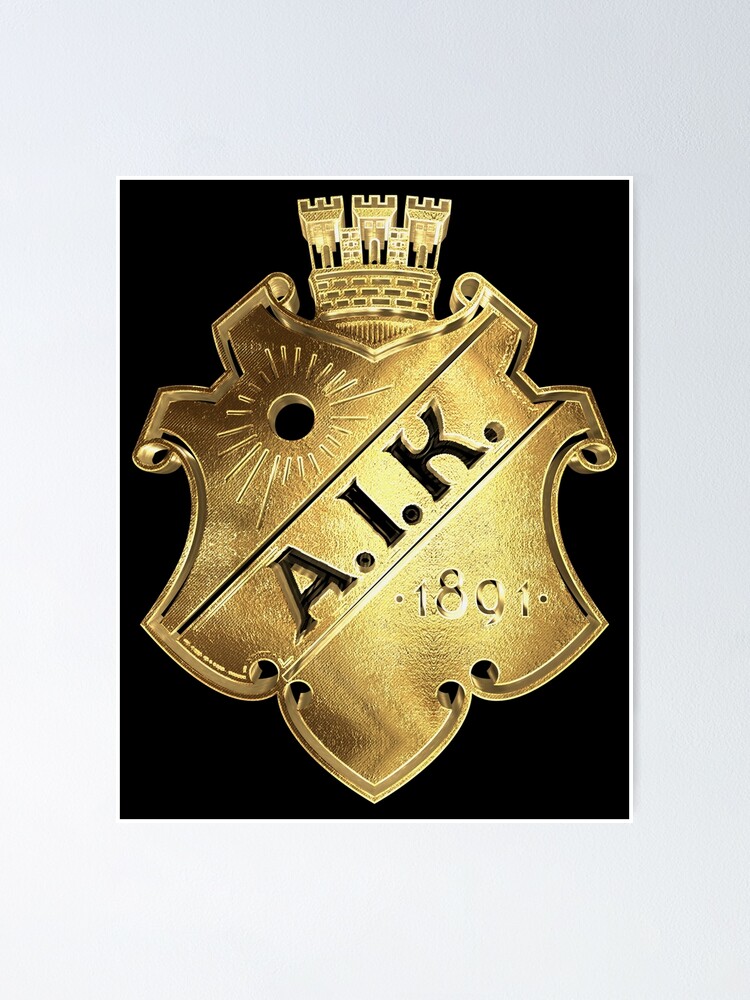 Aik Fotboll Gold Poster By Under Thetable Redbubble