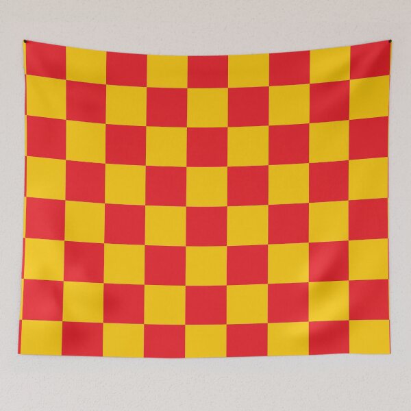 Item preview, Liverpool Red and Yellow Checkered Fan Flag designed and sold by Sporting Colour.