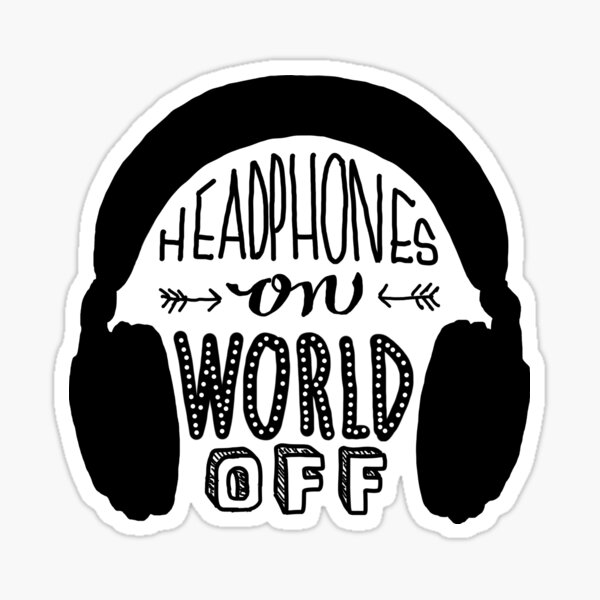 Headphones In World Out Merch Gifts for Sale Redbubble