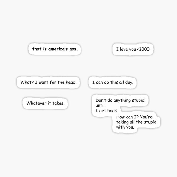 Endgame Quotes Stickers Sticker