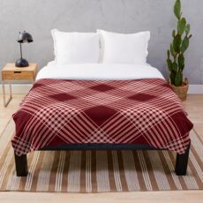 Rot und Weiß Plaid Fleecedecke