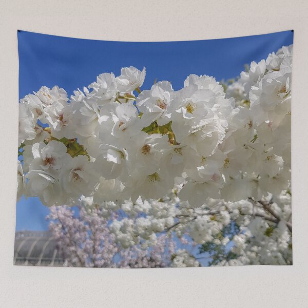 Item preview, White Cherry Blossoms in Spring at Kew Gardens 2019 designed and sold by ellenhenry.