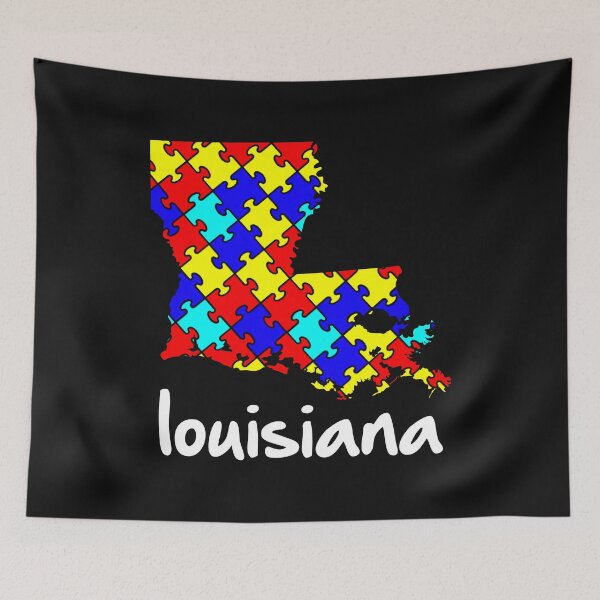 Item preview, Louisiana - Autism Awareness designed and sold by Bendthetrend.