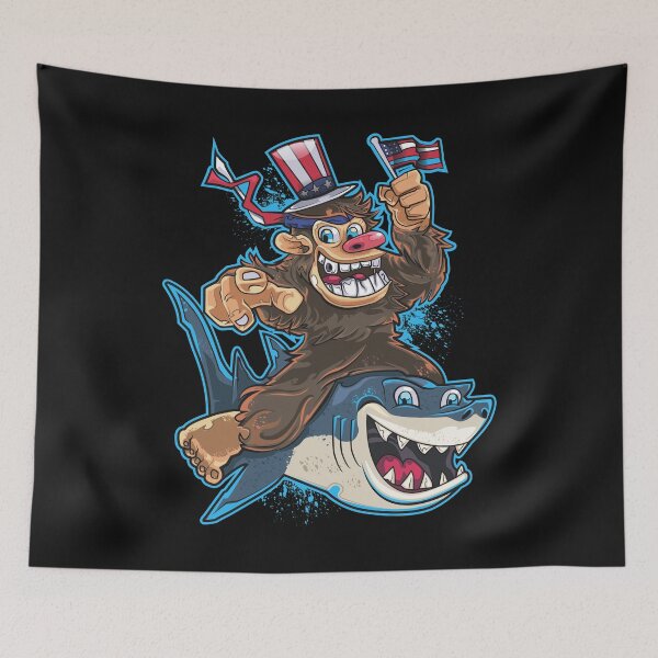 Item preview, Bigfoot Shark July 4th designed and sold by Bendthetrend.