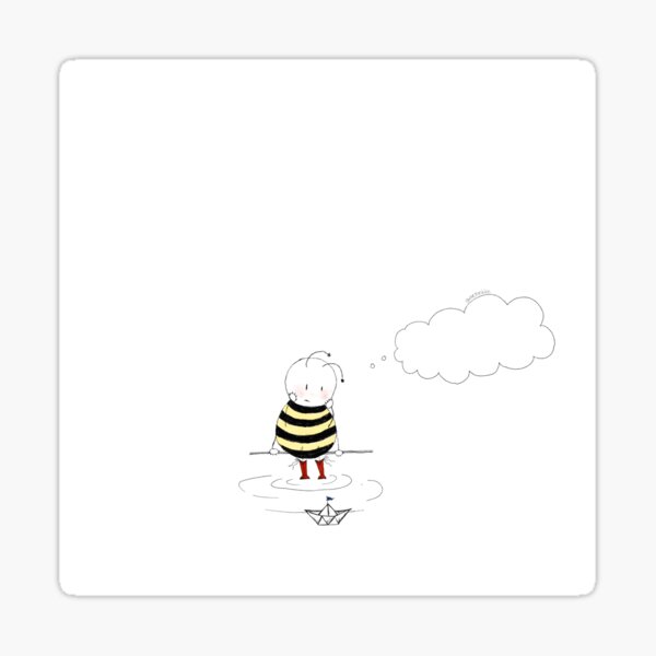 Missing You Bee Sticker