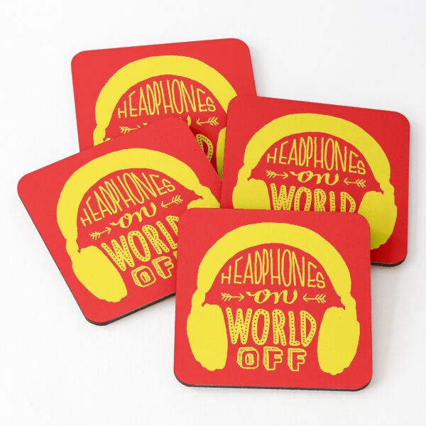 Item preview, yellow headphones on world off designed and sold by daisydebby.