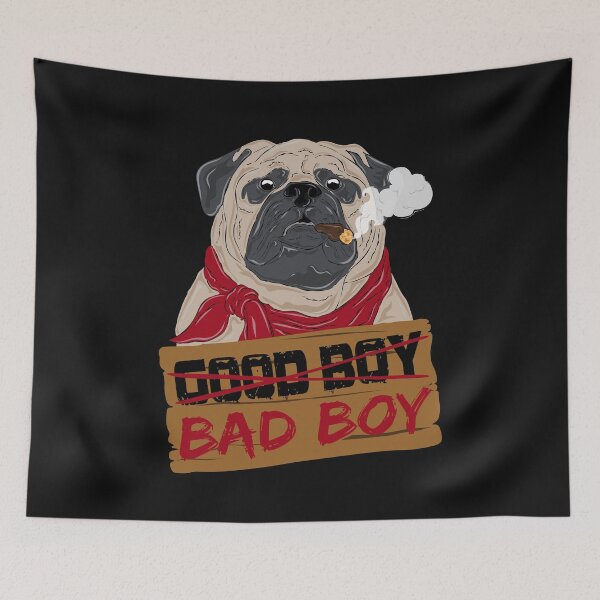 Item preview, Gangster Mafia Pug - Good Boy, Bad Boy - Gift designed and sold by withpassion.